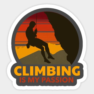 Climbing is my passion Mountain Rock Climbing Sticker